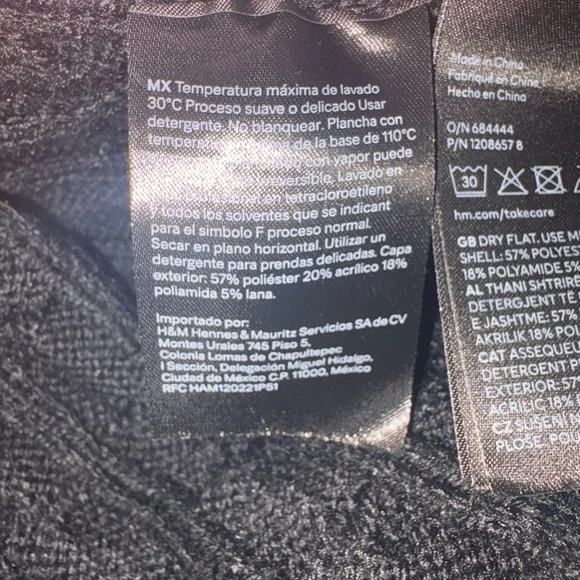 Black Cable Knit Crewneck Sweater | Size Small | Oversized Fit - Picture 8 of 8